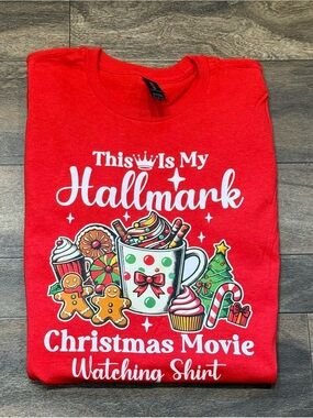 Hallmark Christmas Movie Watching Shirt handcrafted 100% cotton